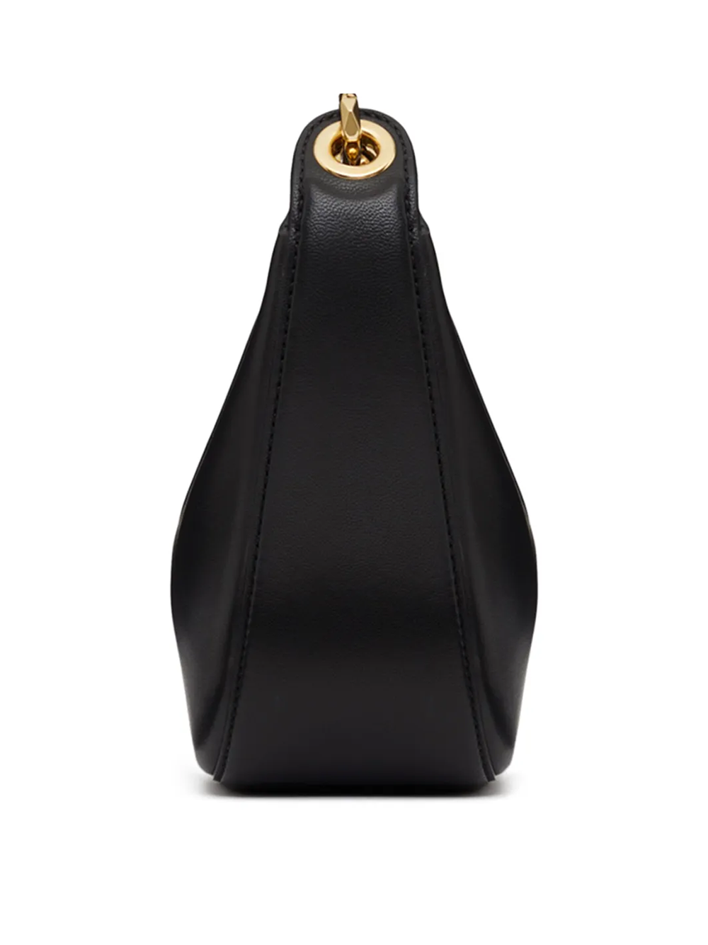 Luxour, Valentino Garavani Black Leather Mini Hobo Vlogo Shoulder Bag, 