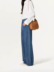 Luxour, Valentino Garavani Brown Grainy Calf Hobo Rockstudt Bag, 