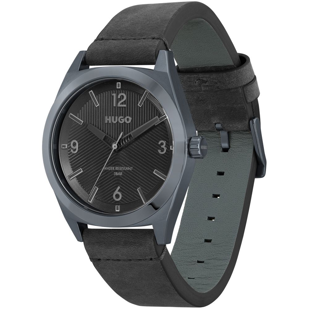Luxour, Hugo Boss Black Leather Watch, 
