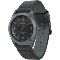 Luxour, Hugo Boss Black Leather Watch, 