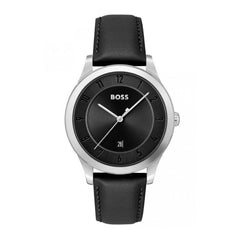 Luxour, Hugo Boss Black Leather Watch, 