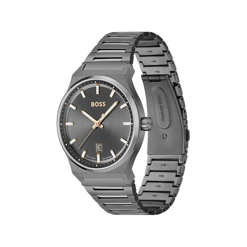Luxour, Hugo Boss Gray Stainless Steel Watch, 