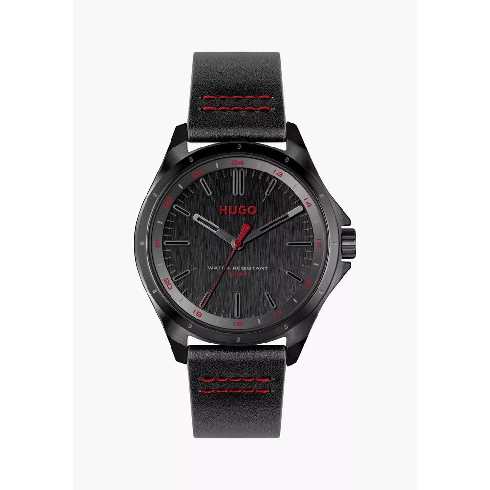 Luxour, Hugo Boss Black Leather Watch, 