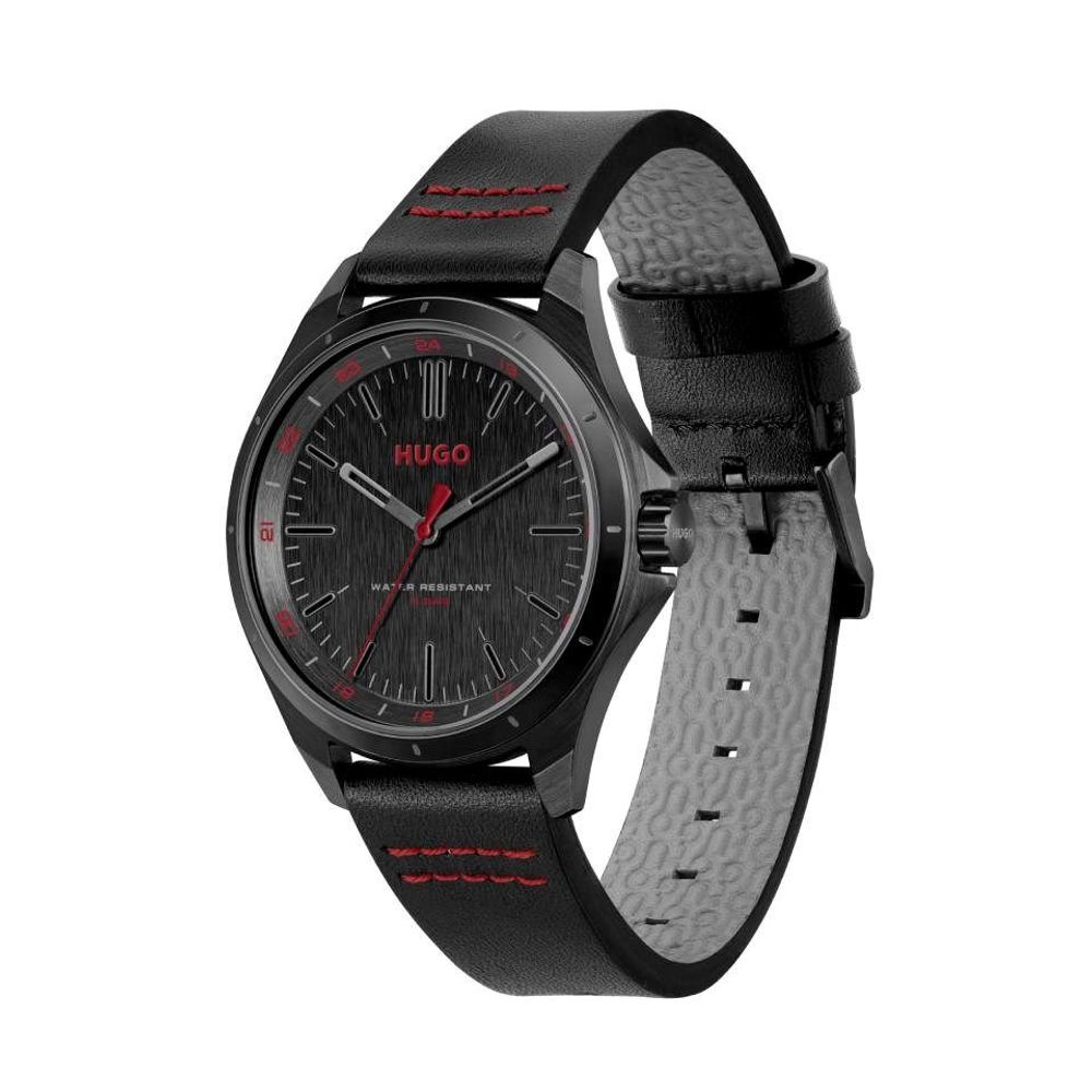 Luxour, Hugo Boss Black Leather Watch, 