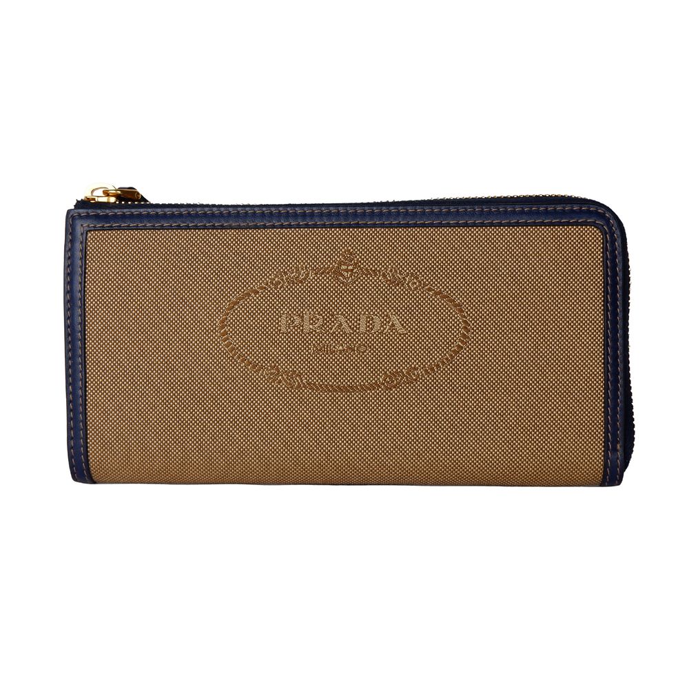 Luxour, Prada Brown Leather Leather Leather Wallet, 