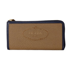 Luxour, Prada Brown Leather Leather Leather Wallet, 
