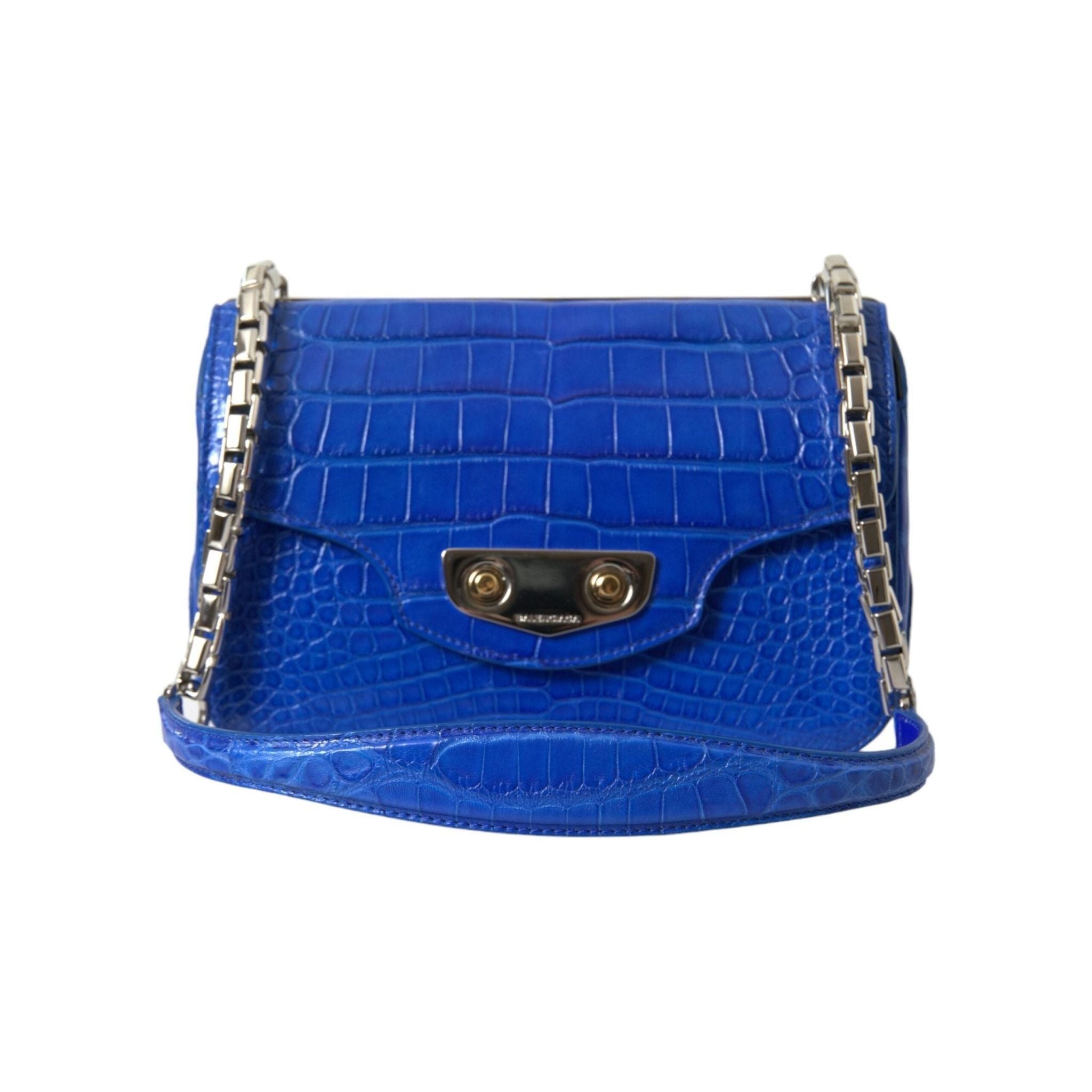 Luxour, Balenciaga Alligator Skin Mini Shoulder Bag - Elegant Blue, 