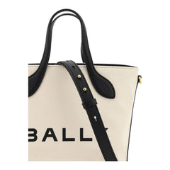 Luxour, Bally Elegant Monogram Bucket Bag in Black & White, 
