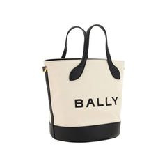 Luxour, Bally Elegant Monogram Bucket Bag in Black & White, 