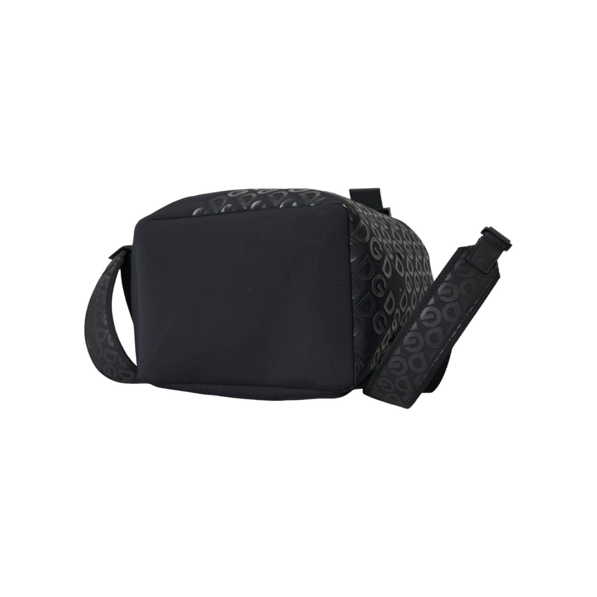 Luxour, Dolce & Gabbana Black Neoprene Nylon DG Logo School Backpack Bag, 