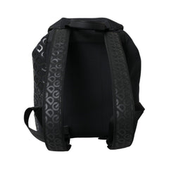 Luxour, Dolce & Gabbana Black Neoprene Nylon DG Logo School Backpack Bag, 