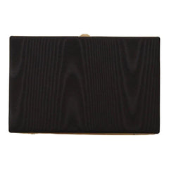 Luxour, Dolce & Gabbana Black Silk Gold Frame Clutch Evening Party Purse Bag, 