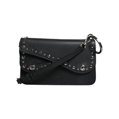 Luxour, Dolce & Gabbana Black Small Leather Studded Shoulder Crossbody Bag, 