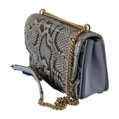 Luxour, Dolce & Gabbana Blue Exotic Leather Shoulder Purse Cross Body Bag, 