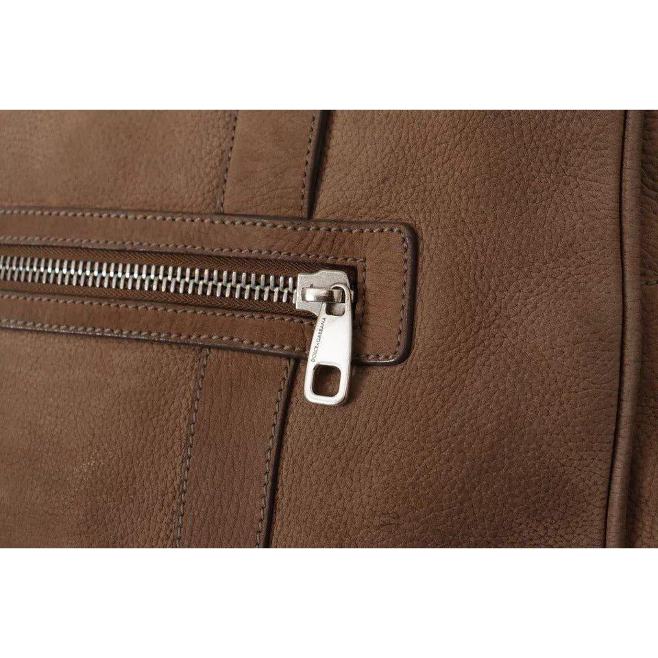 Luxour, Dolce & Gabbana Brown Leather Shoulder Strap Travel Messenger Gym Men Bag, 