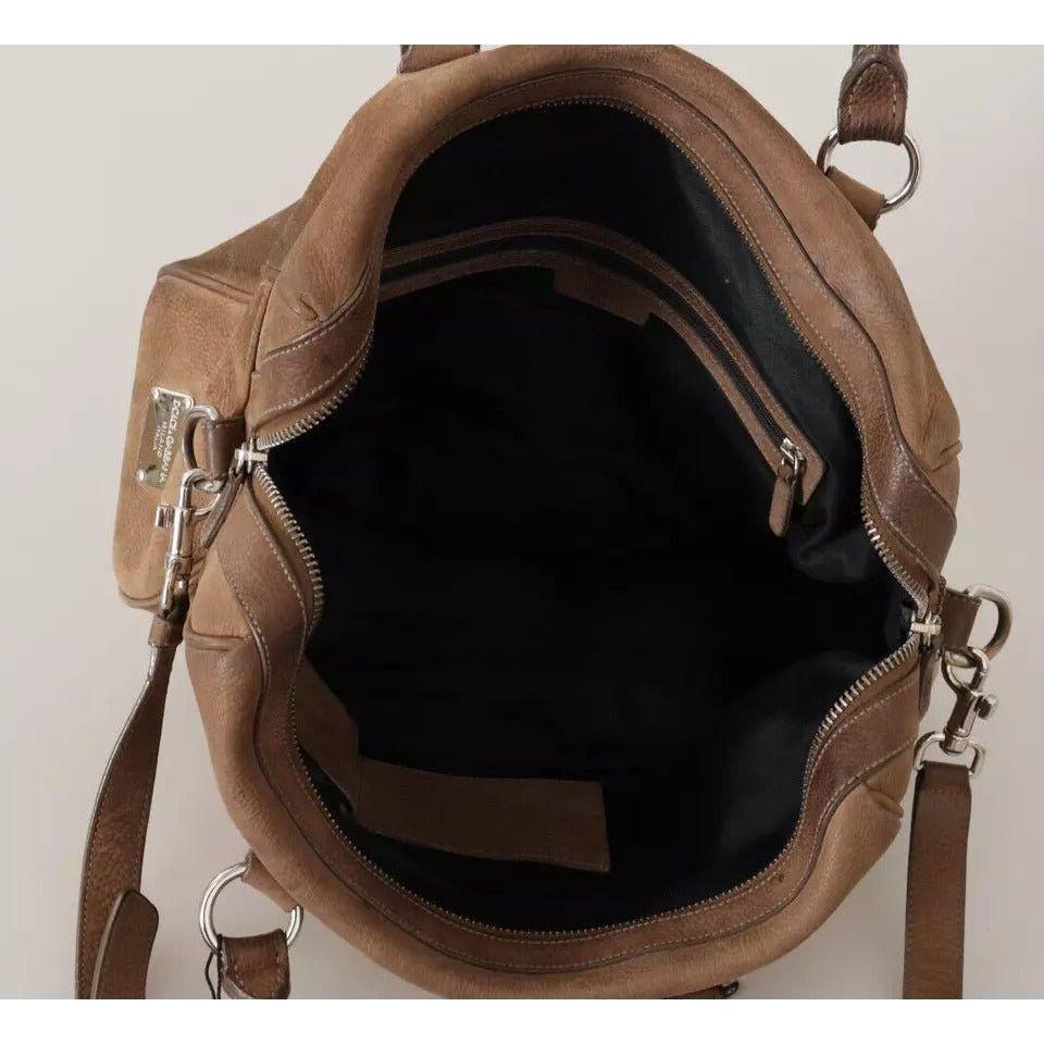 Luxour, Dolce & Gabbana Brown Leather Shoulder Strap Travel Messenger Gym Men Bag, 