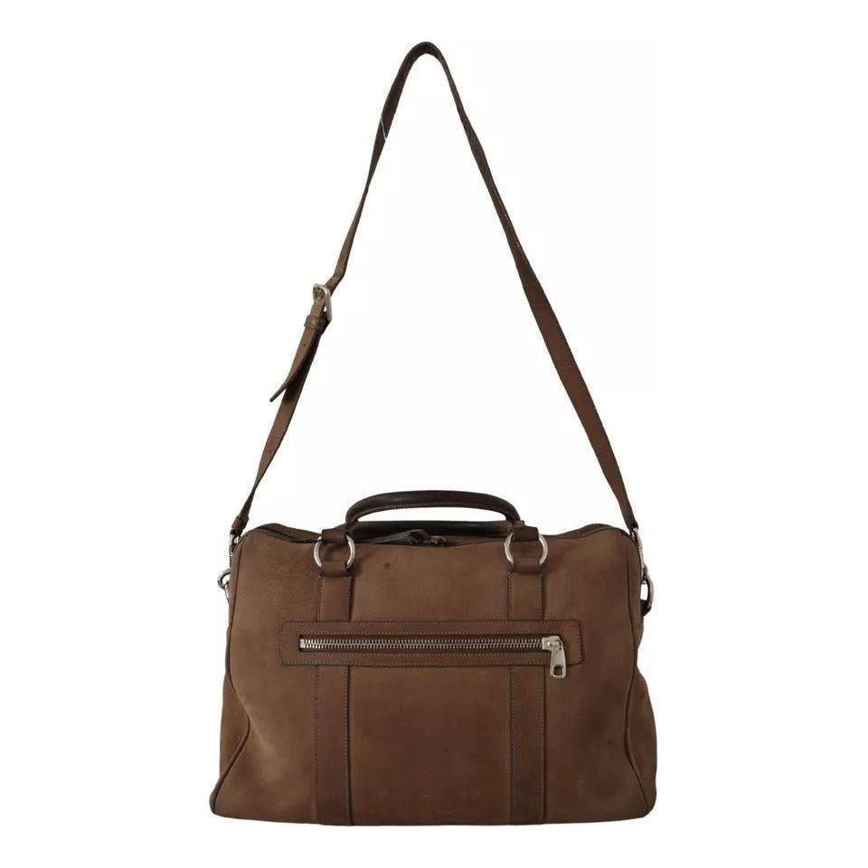 Luxour, Dolce & Gabbana Brown Leather Shoulder Strap Travel Messenger Gym Men Bag, 
