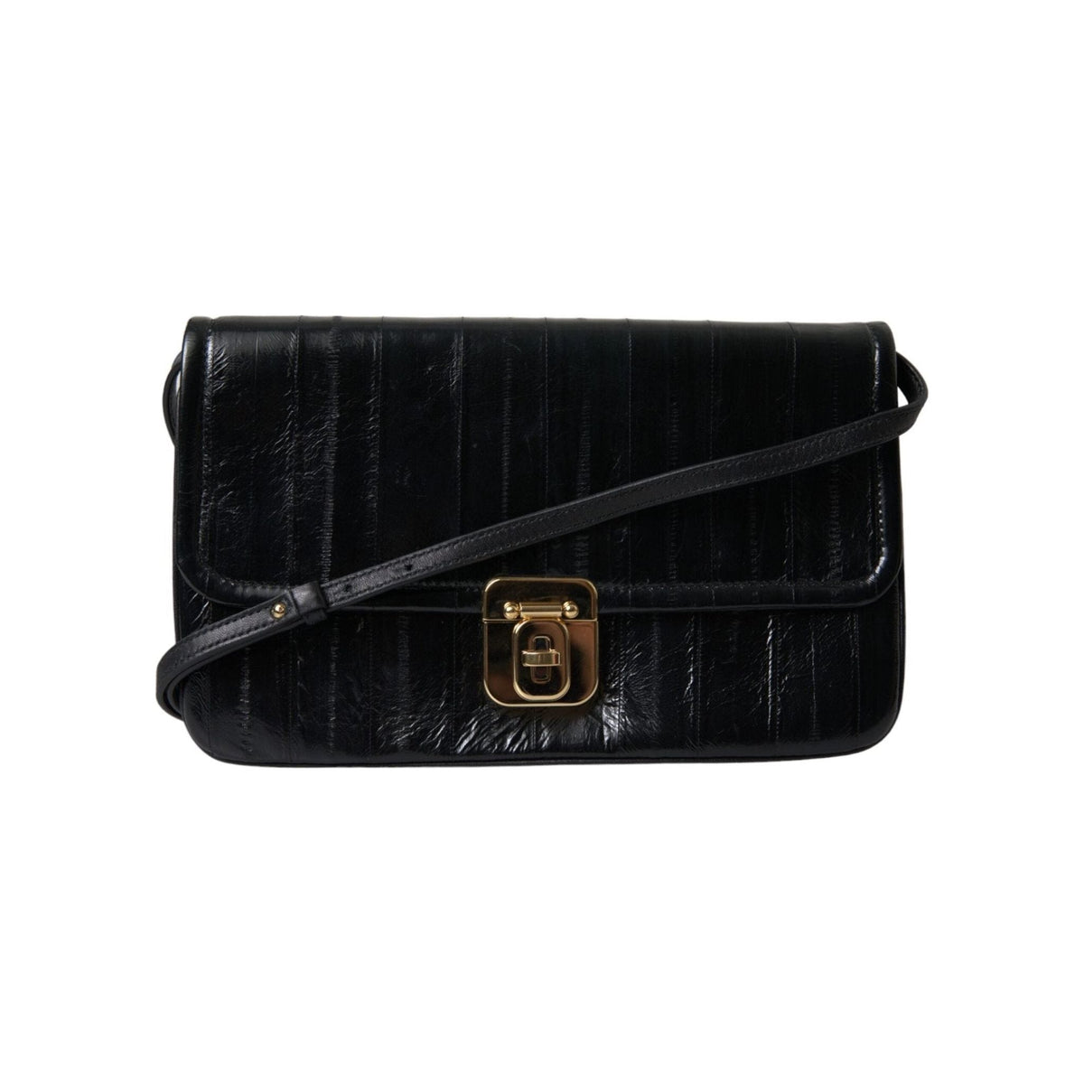 Luxour, Dolce & Gabbana Elegant Eelskin Leather Shoulder Bag, 