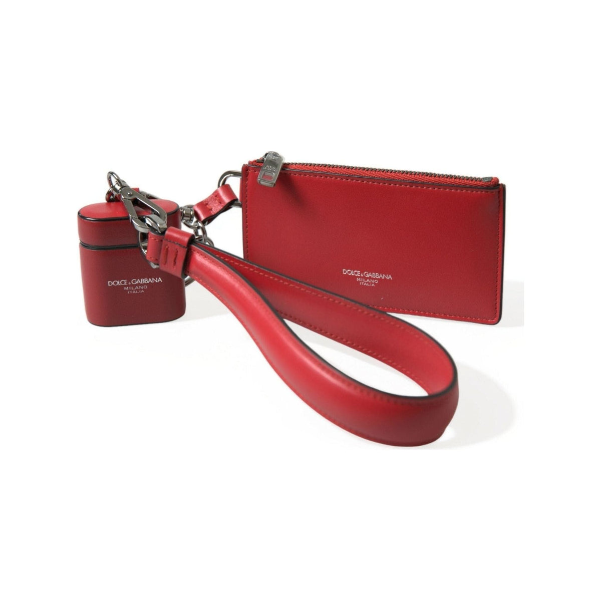 Luxour, Dolce & Gabbana Elegant Red Leather Airpods Case, 