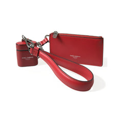 Luxour, Dolce & Gabbana Elegant Red Leather Airpods Case, 
