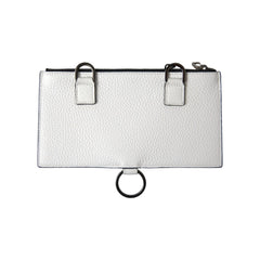 Luxour, Dolce & Gabbana Elegant White Leather Crossbody Cardholder, 