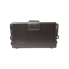 Luxour, Dolce & Gabbana Metallic Gray Calfskin Leather DG BOX Shoulder Bag, 