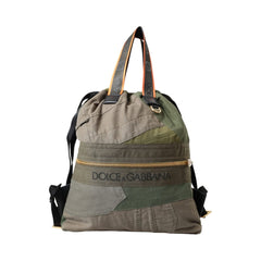 Luxour, Dolce & Gabbana Military Green Patchwork Rucksack Backpack Bag, 