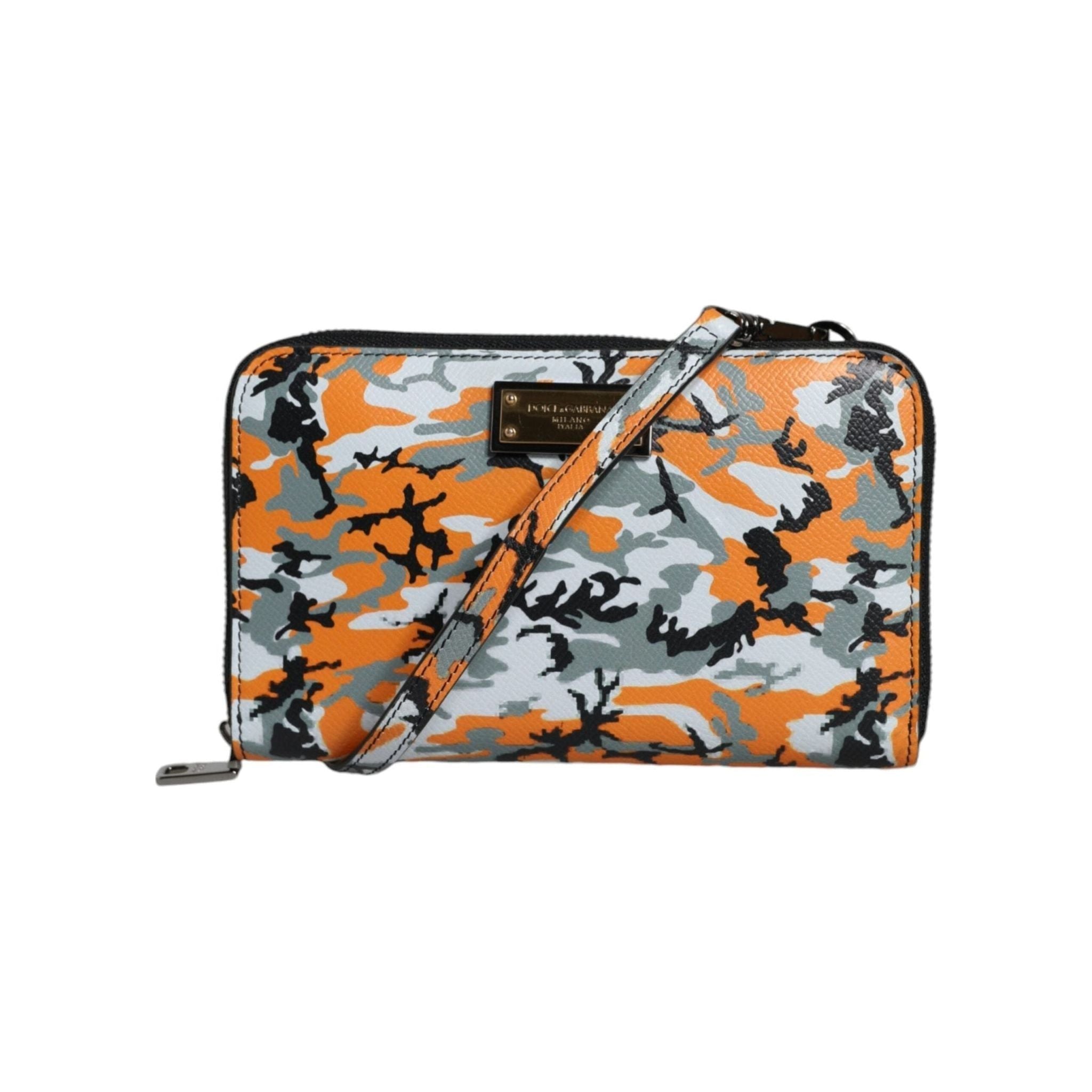 Luxour, Dolce & Gabbana Multicolor Camouflage Leather Purse Cross Body Bag, 