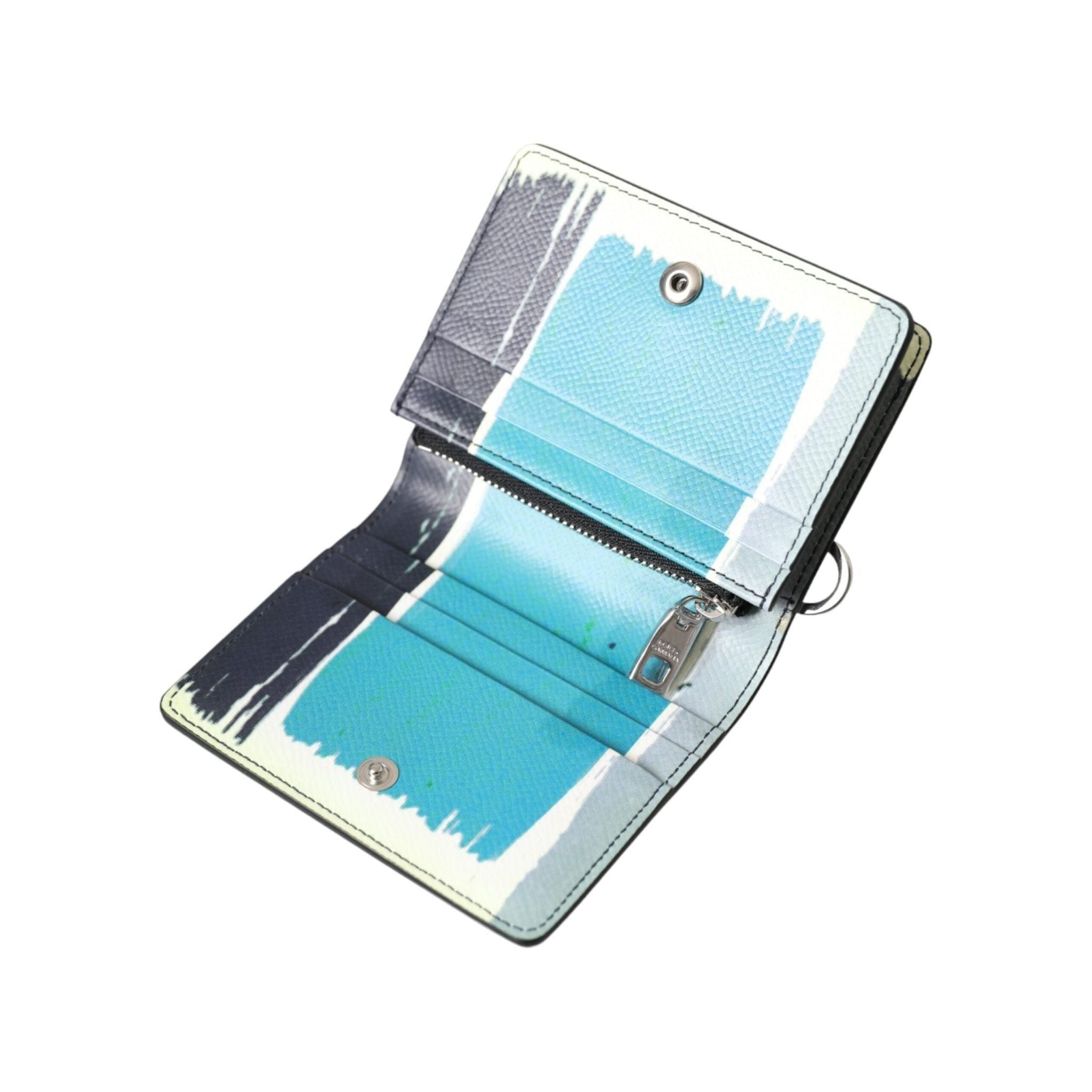 Luxour, Dolce & Gabbana Multicolor Leather DG Logo Bifold Card Holder Wallet, 