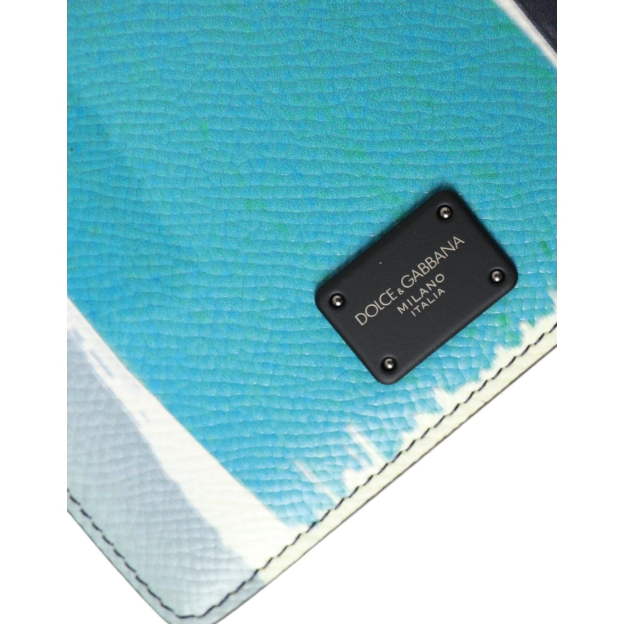 Luxour, Dolce & Gabbana Multicolor Leather DG Logo Bifold Card Holder Wallet, 