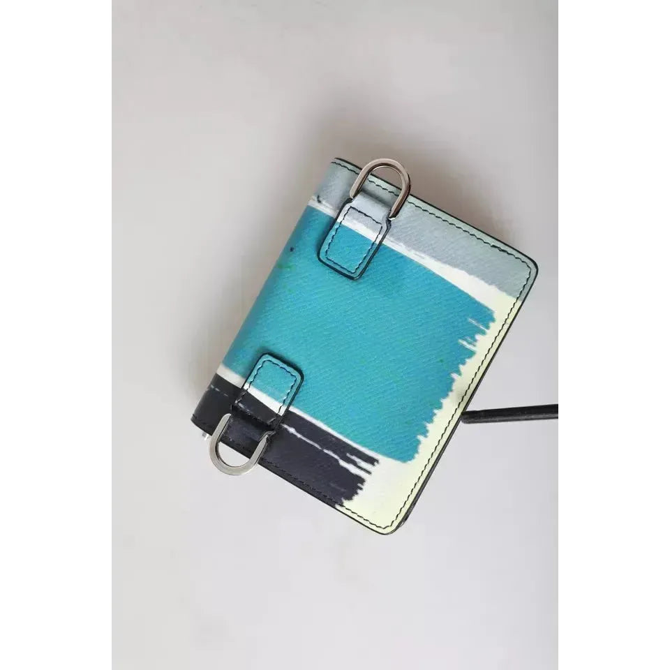 Luxour, Dolce & Gabbana Multicolor Leather DG Logo Bifold Card Holder Wallet, 