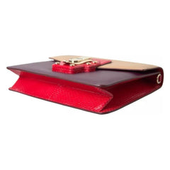 Luxour, Dolce & Gabbana Multicolor Lucia Brushed Leather Crossbody Shoulder Bag, 