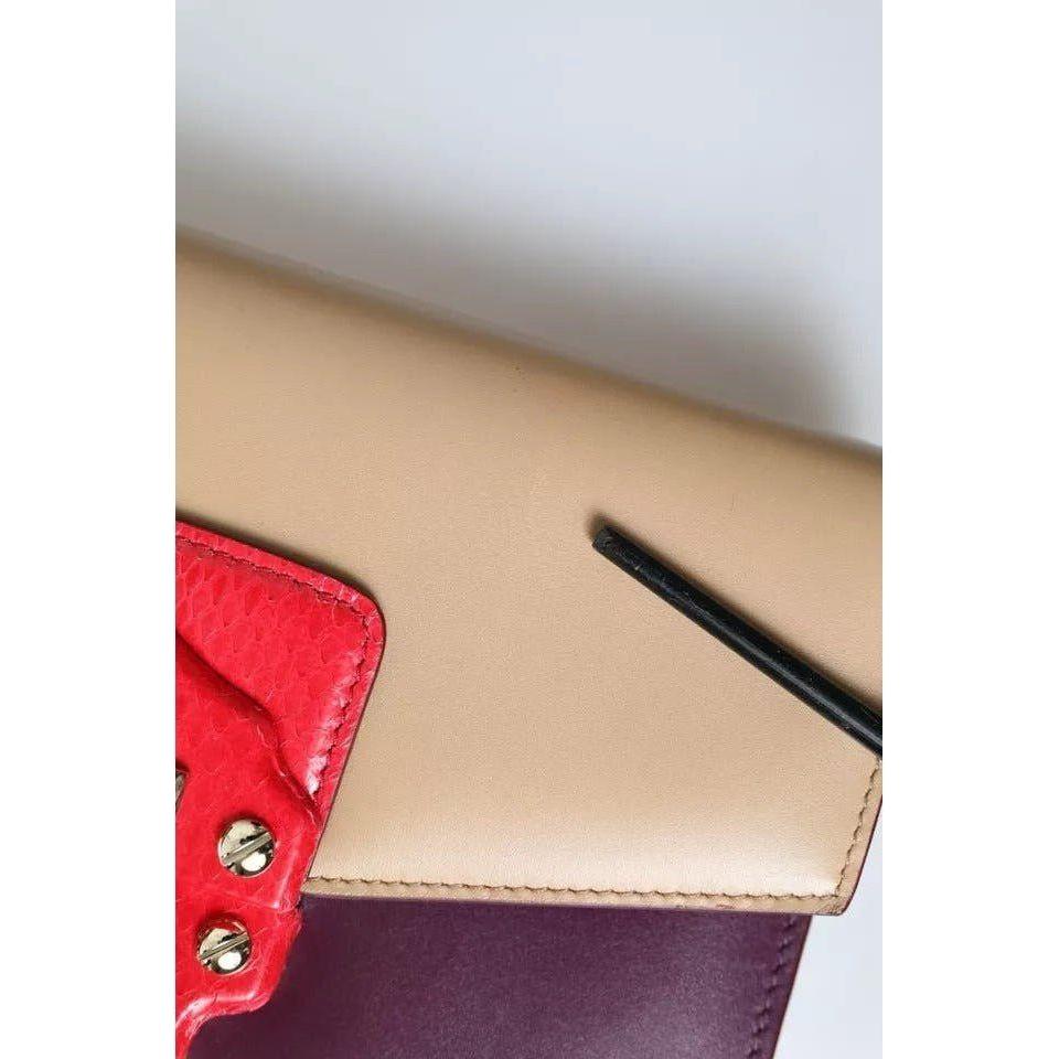 Luxour, Dolce & Gabbana Multicolor Lucia Brushed Leather Crossbody Shoulder Bag, 
