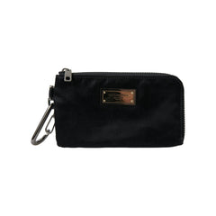 Luxour, Dolce & Gabbana Sleek Designer Nylon-Leather Pouch in Black, 