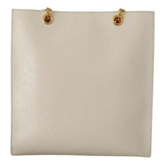 Luxour, Dolce & Gabbana White Crystal Leopard Head Leather JUNGLE Tote Bag, 