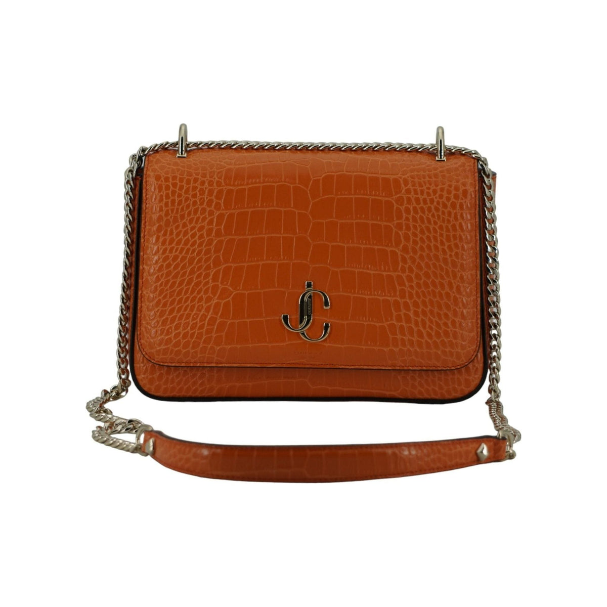 Luxour, Jimmy Choo Amber Orange Leather Shoulder Bag, 