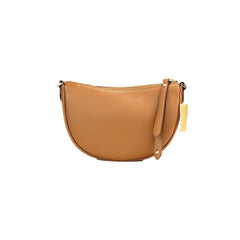 Luxour, Michael Kors Dover Small Luggage Pebbled Leather Half Moon Crossbody Bag Purse, 
