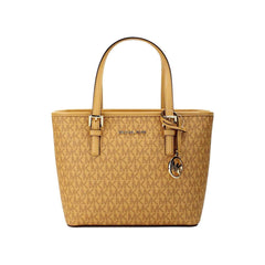 Luxour, Michael Kors Jet Set Cider PVC Leather XS Carryall Top Zip Tote Bag Purse, 
