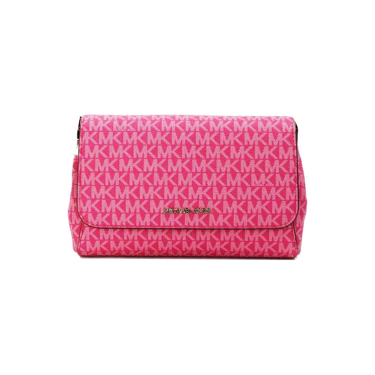 Luxour, Michael Kors Jet Set Medium Electric Pink Convertible Pouchette Crossbody Bag, 