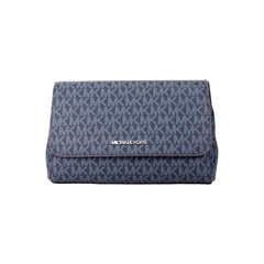 Luxour, Michael Kors Jet Set Medium Navy Blue PVC Convertible Pouchette Crossbody Bag, 