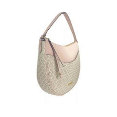 Luxour, Michael Kors Large Dover Half Moon Crossbody Bag Purse Powder Blush Multi, 