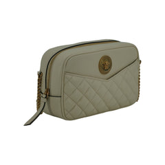 Luxour, Versace Elegant White Leather Camera Shoulder Bag, 